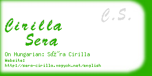 cirilla sera business card